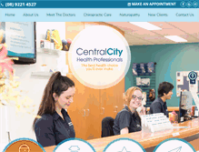Tablet Screenshot of centralcitychiro.com.au